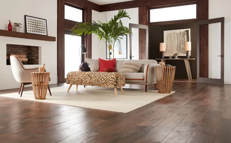 hardwood with modern furniture